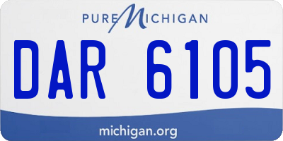 MI license plate DAR6105