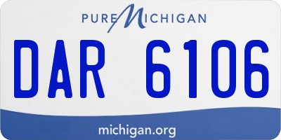MI license plate DAR6106