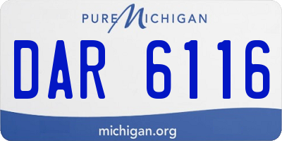 MI license plate DAR6116