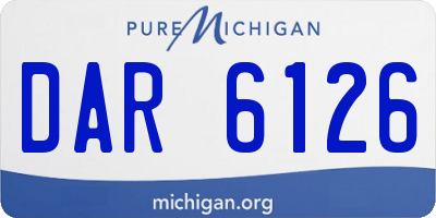 MI license plate DAR6126