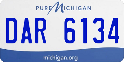 MI license plate DAR6134