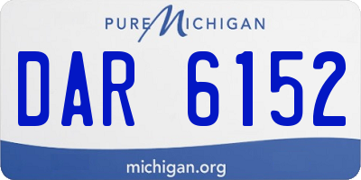 MI license plate DAR6152