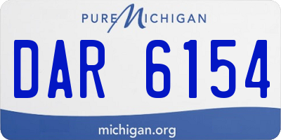 MI license plate DAR6154
