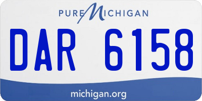 MI license plate DAR6158
