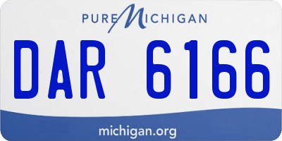 MI license plate DAR6166