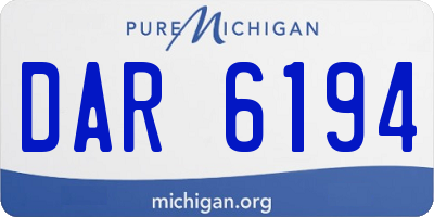 MI license plate DAR6194