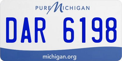 MI license plate DAR6198