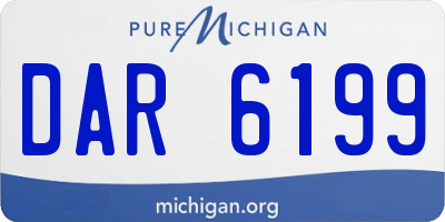 MI license plate DAR6199