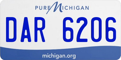 MI license plate DAR6206