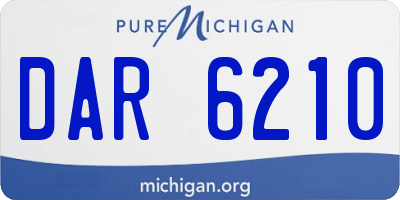 MI license plate DAR6210