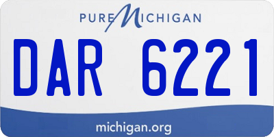 MI license plate DAR6221