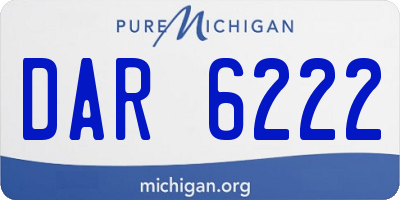 MI license plate DAR6222