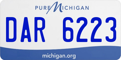 MI license plate DAR6223