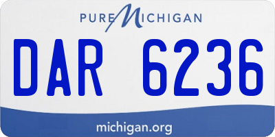 MI license plate DAR6236