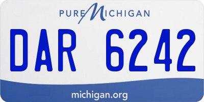 MI license plate DAR6242