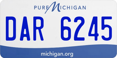 MI license plate DAR6245