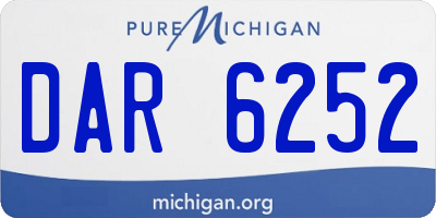 MI license plate DAR6252