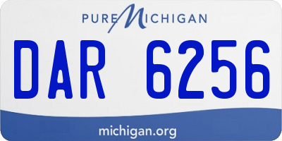 MI license plate DAR6256