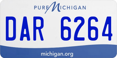 MI license plate DAR6264