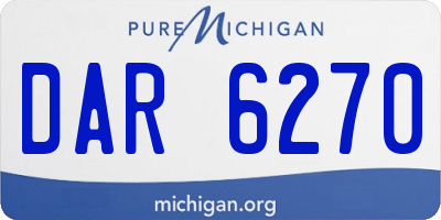 MI license plate DAR6270