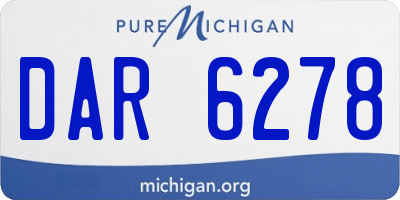 MI license plate DAR6278