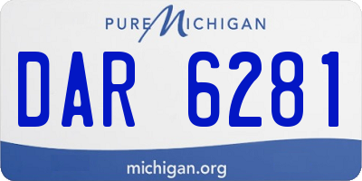 MI license plate DAR6281
