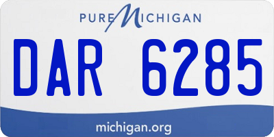 MI license plate DAR6285