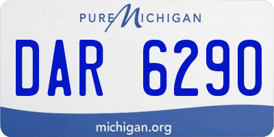 MI license plate DAR6290