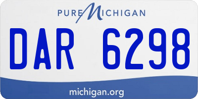 MI license plate DAR6298