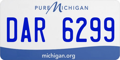 MI license plate DAR6299
