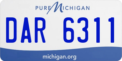 MI license plate DAR6311