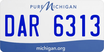 MI license plate DAR6313