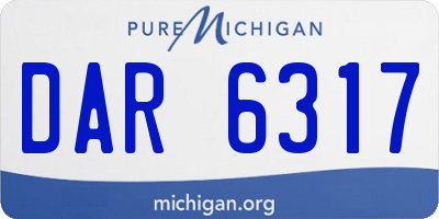 MI license plate DAR6317