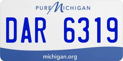 MI license plate DAR6319