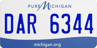 MI license plate DAR6344
