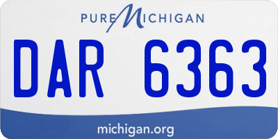MI license plate DAR6363