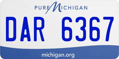 MI license plate DAR6367