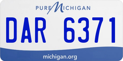 MI license plate DAR6371