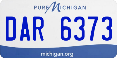 MI license plate DAR6373