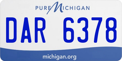 MI license plate DAR6378