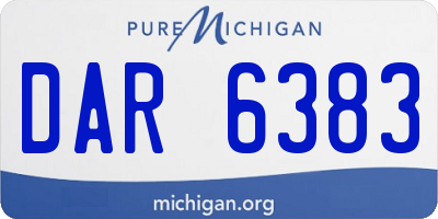 MI license plate DAR6383