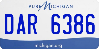 MI license plate DAR6386
