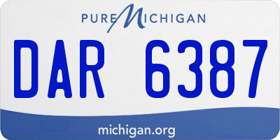 MI license plate DAR6387