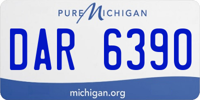 MI license plate DAR6390