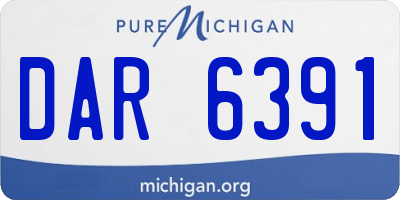 MI license plate DAR6391