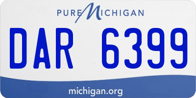 MI license plate DAR6399
