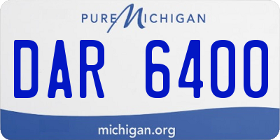 MI license plate DAR6400
