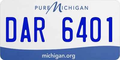 MI license plate DAR6401