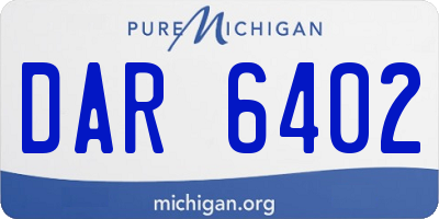 MI license plate DAR6402
