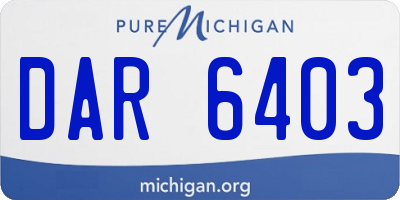 MI license plate DAR6403